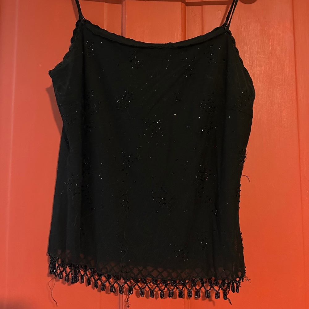 90s Black Sparkly Tank